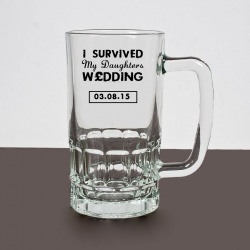 I survived my daughters wedding Personalised, Printed Pint Tankard